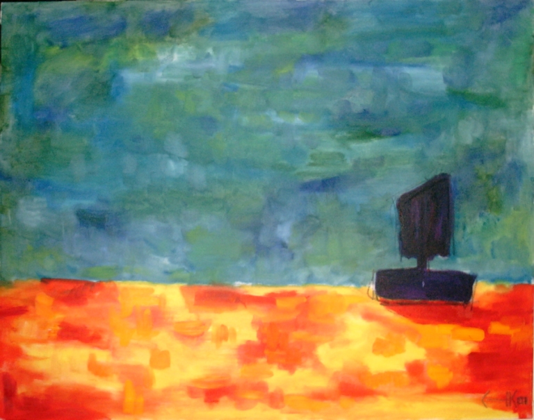 Hav - 2001, oil on canvas, 100 x 80 cm. Sold. 