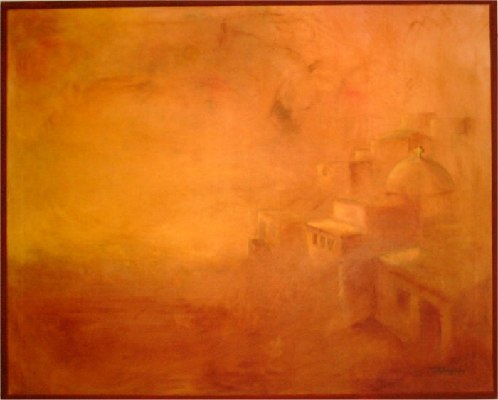 Öppet ljus - 2003, oil on canvas, 100 x 80 cm. Painted on request.